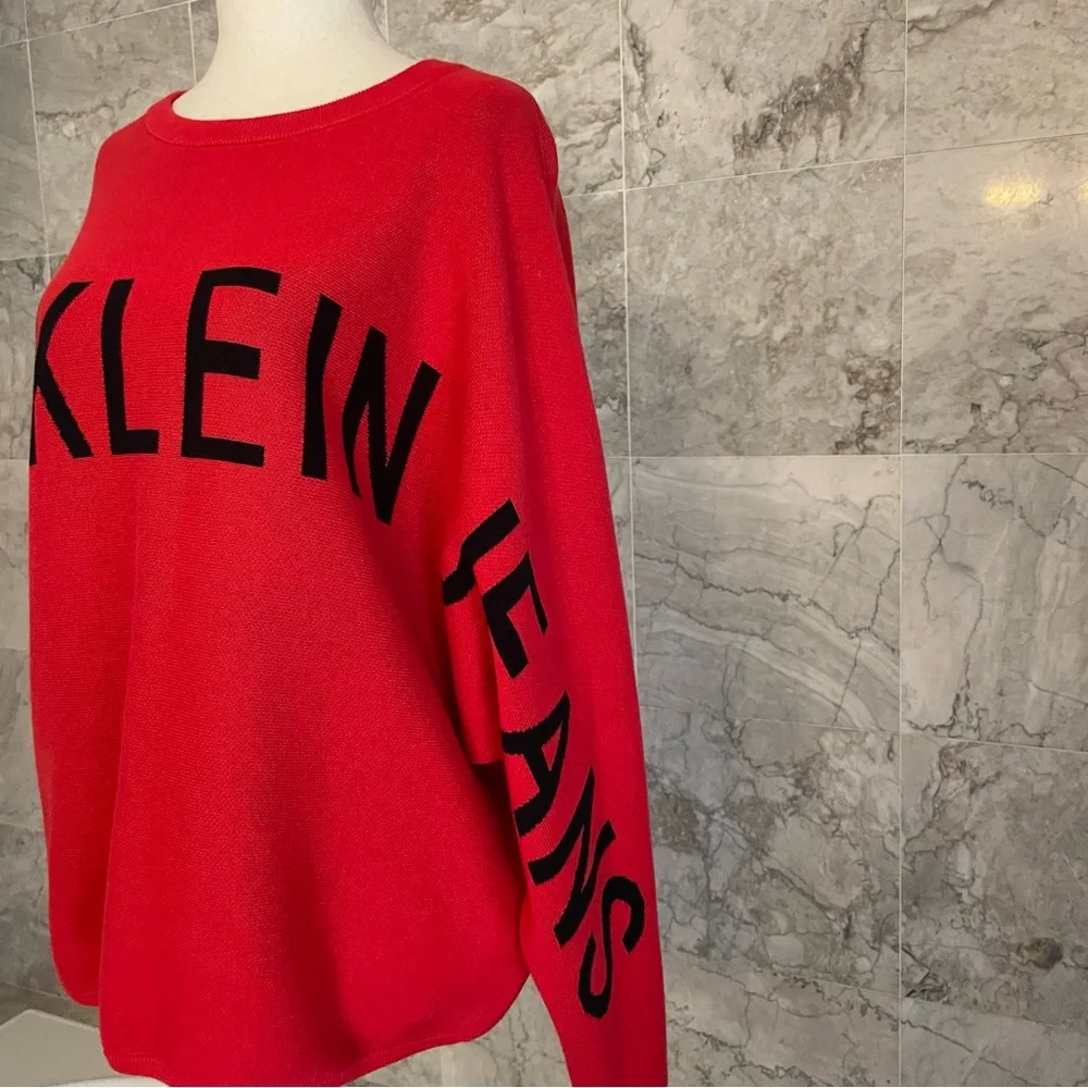 Calvin Klein Jeans Logo Long Sleeve Pullover Sweater